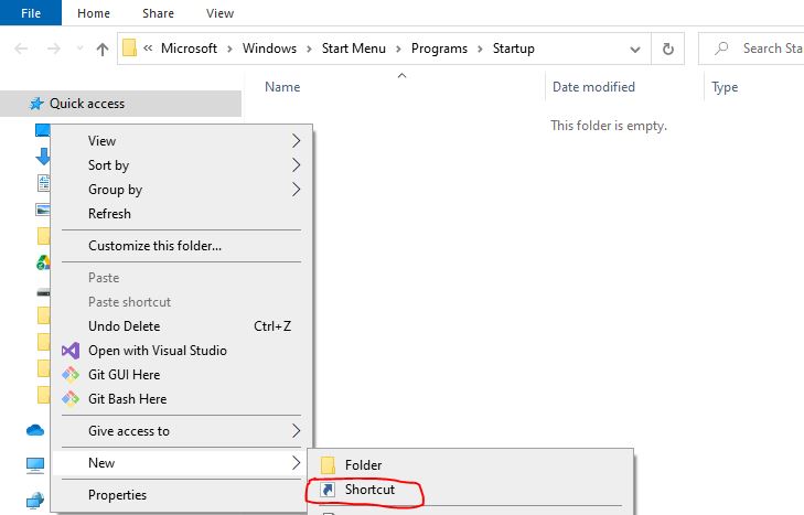Windows Create Link to a Program