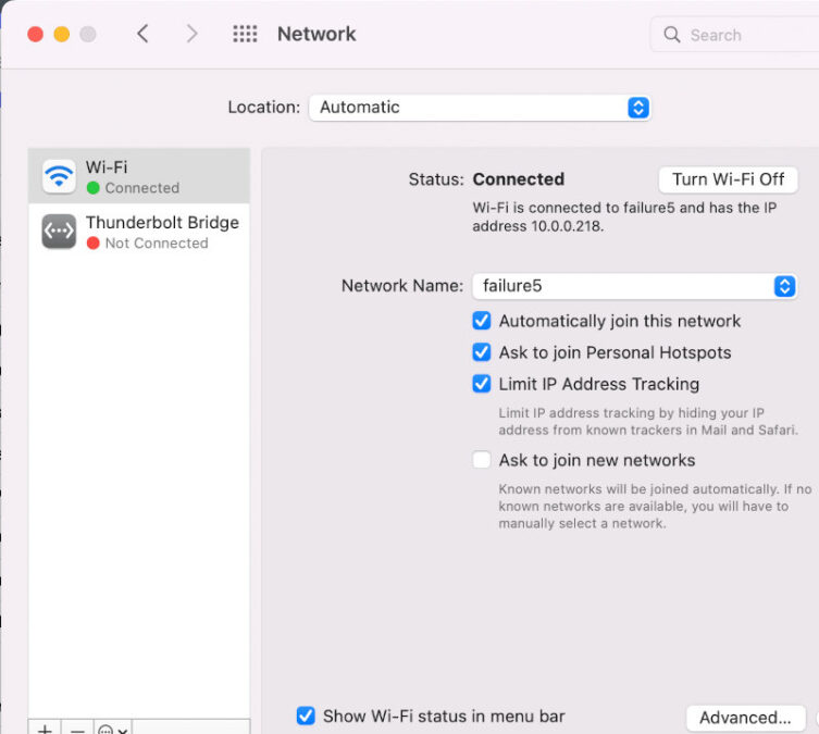 View Network Configuration in MacOS