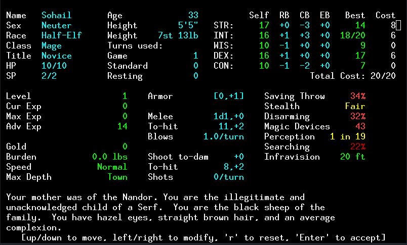 Linux Angman Game Character Screen