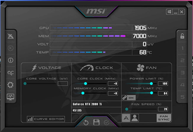 Msi Afterburner Configuration And Monitoring Utility