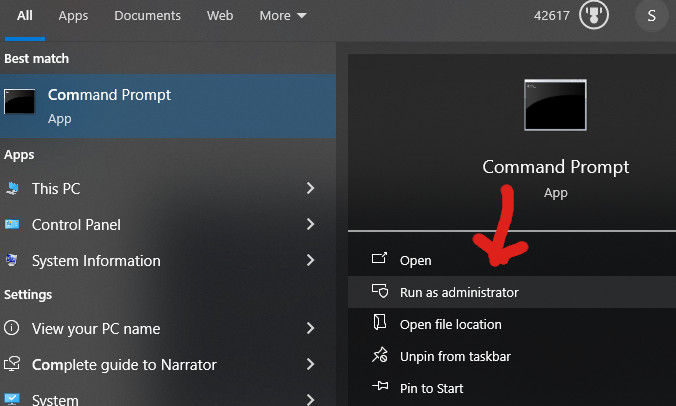 Windows Command Prompt Admin Mode