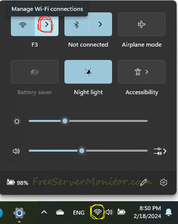 Wnidows Manage Wifi Connections